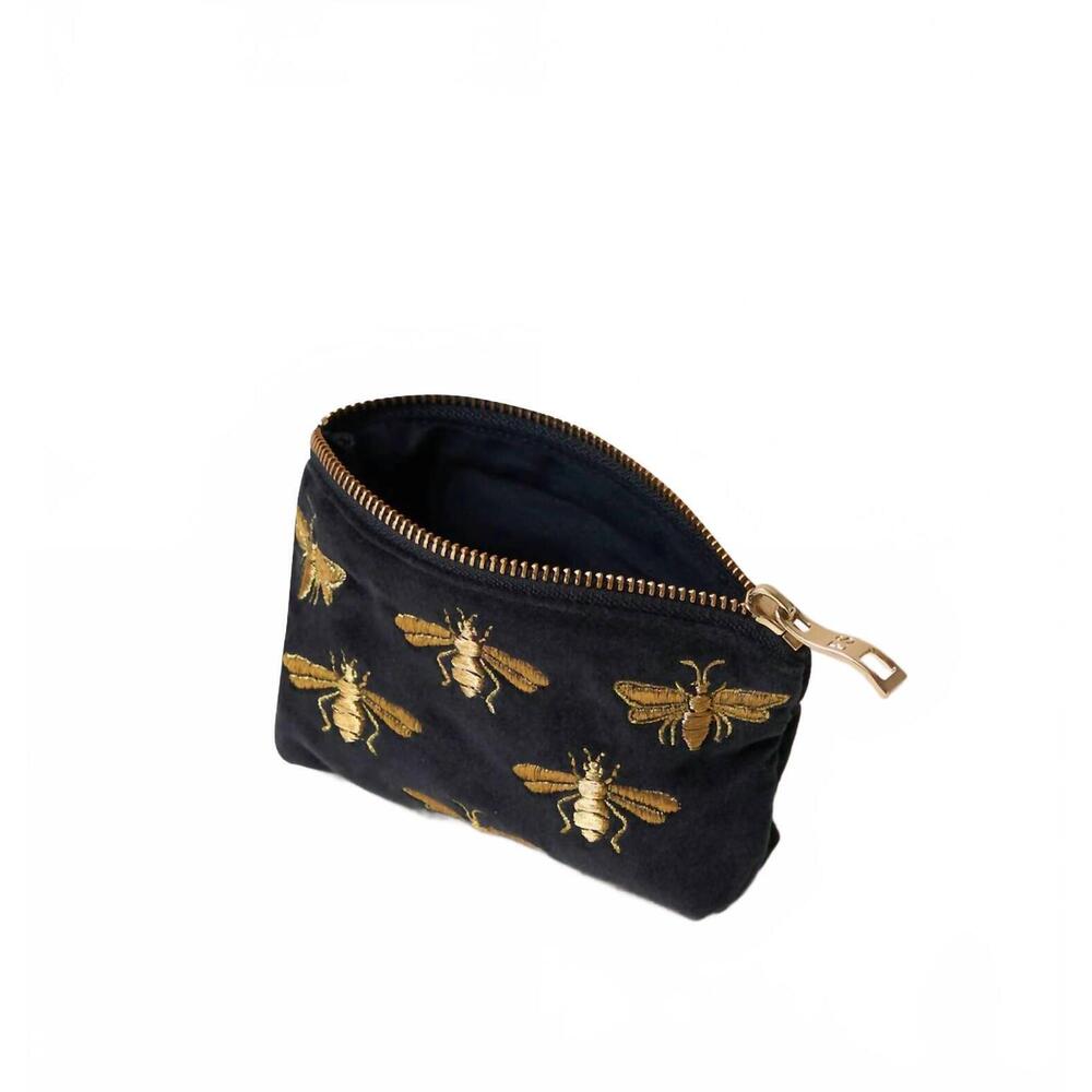 NEW ELIZABETH SCARLETT women's honey bee coin purse in charcoal - Picture 3 of 3
